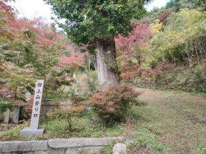 田上山への登り口